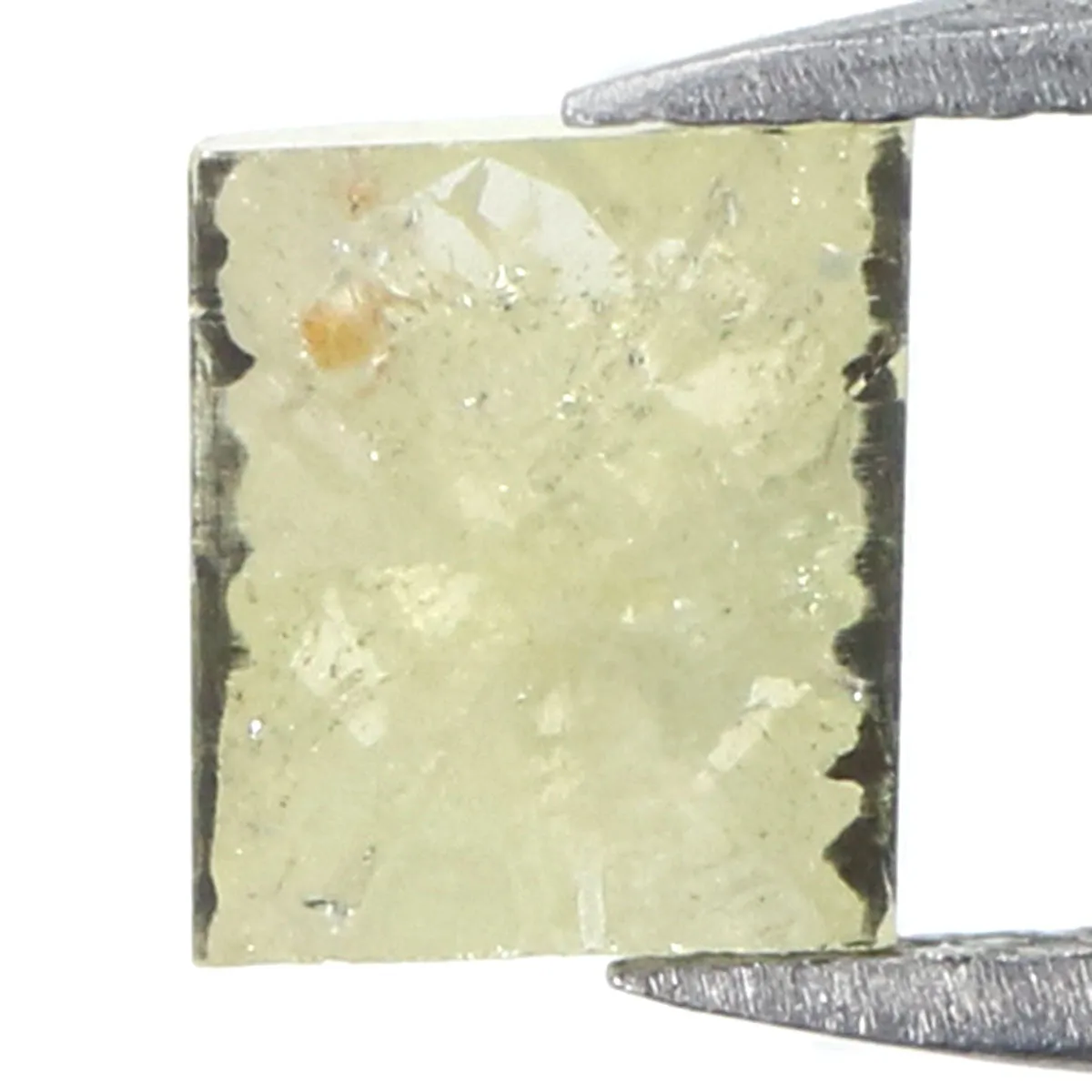 Natural Loose Rectangle Yellow Grey Color Diamond  0.95 CT 6.00 MM Rectangle Shape Rose Cut Diamond L7342