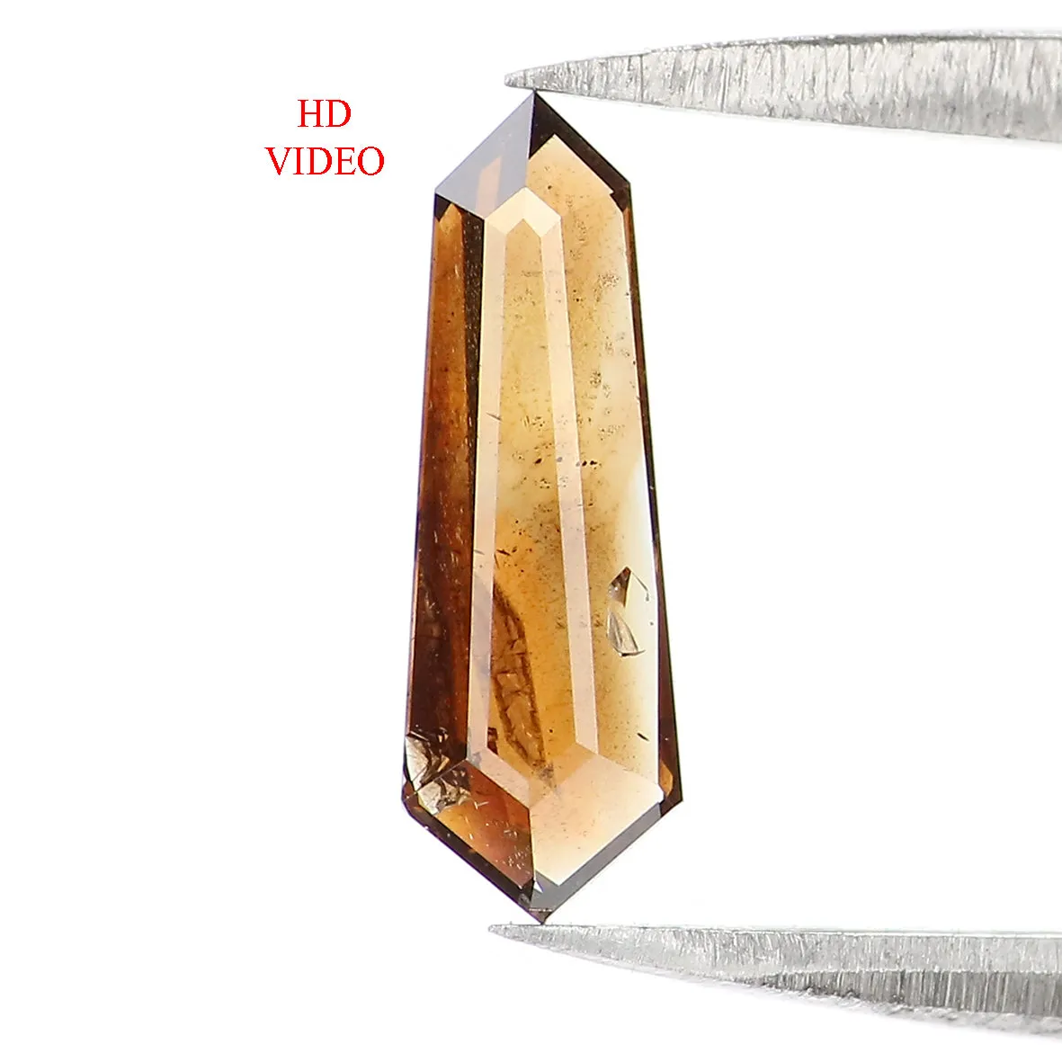 Natural Loose Shield Brown Color Diamond 0.58 CT 10.40 MM Shield Shape Rose Cut Diamond L1621