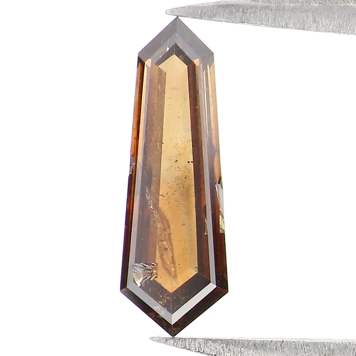 Natural Loose Shield Brown Color Diamond 0.58 CT 10.40 MM Shield Shape Rose Cut Diamond L1621