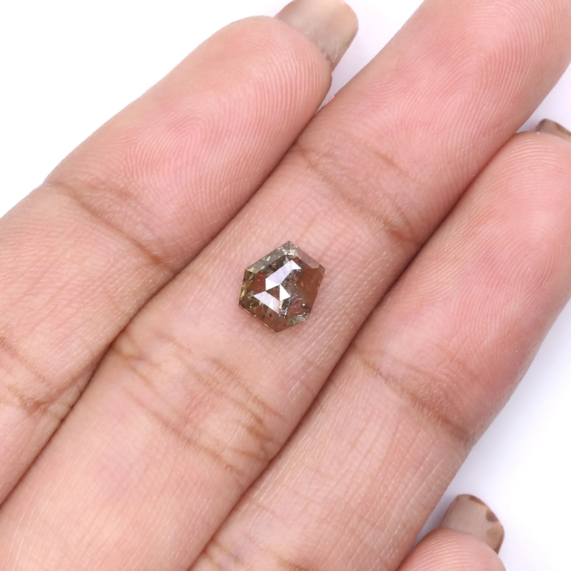 Natural Loose Shield Brown Color Diamond 0.70 CT 6.30 MM Shield Shape Rose Cut Diamond L7437