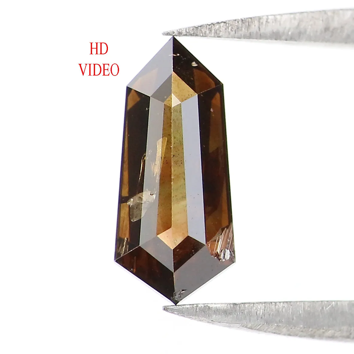 Natural Loose Shield Brown Color Diamond 0.81 CT 9.15 MM Shield Shape Rose Cut Diamond L1656