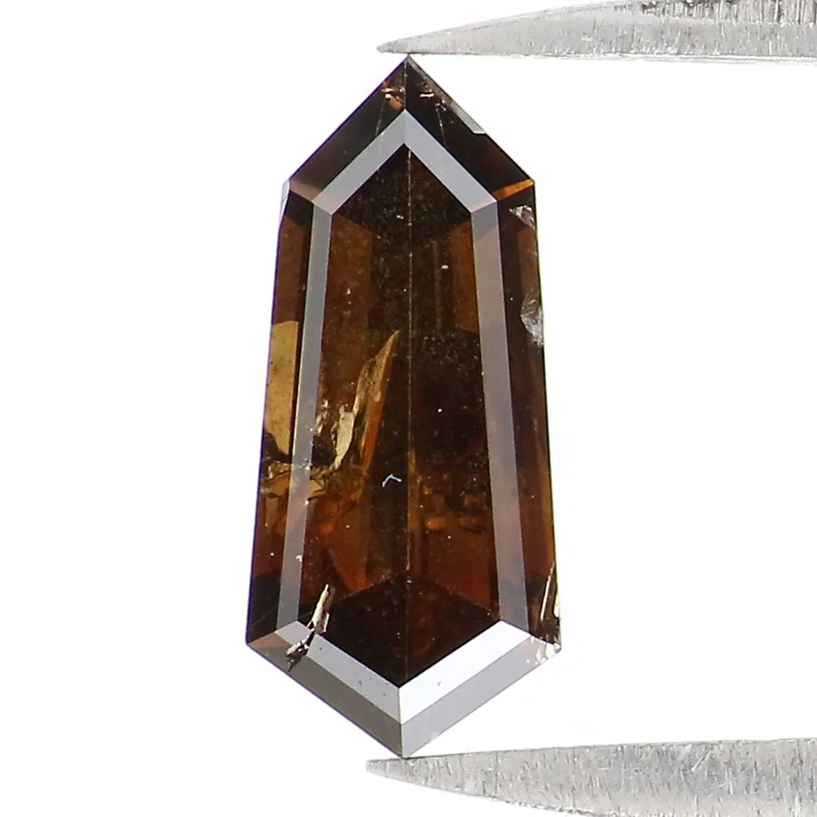 Natural Loose Shield Brown Color Diamond 0.81 CT 9.15 MM Shield Shape Rose Cut Diamond L1656