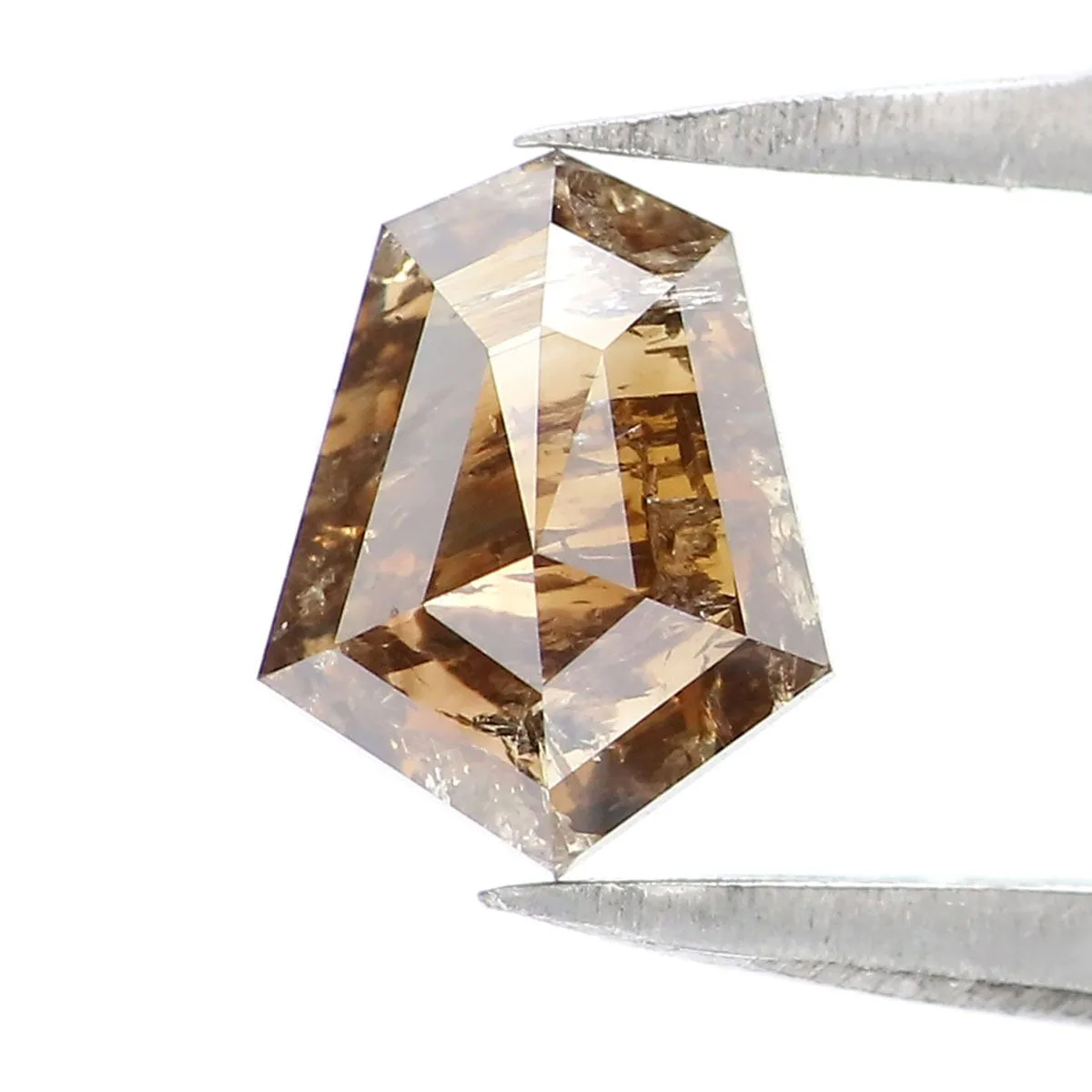 Natural Loose Shield Brown Color Diamond 0.91 CT 6.95 MM Shield Shape Rose Cut Diamond L9584