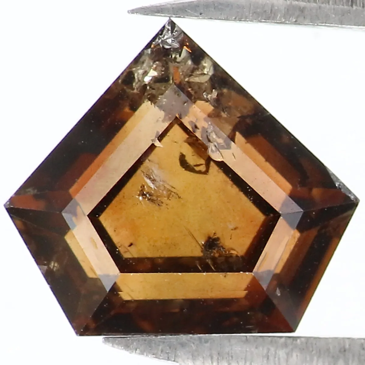 Natural Loose Shield Brown Color Diamond 1.49 CT 7.40 MM Shield Shape Rose Cut Diamond L1661