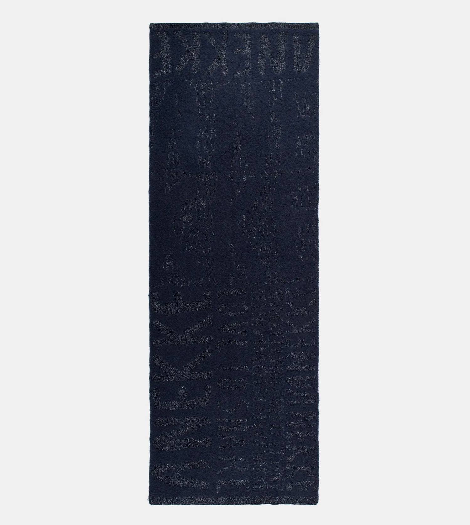 Navy blue logomania scarf.