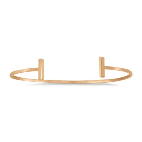 New Rose Gold Staple Bar Cuff Bangle