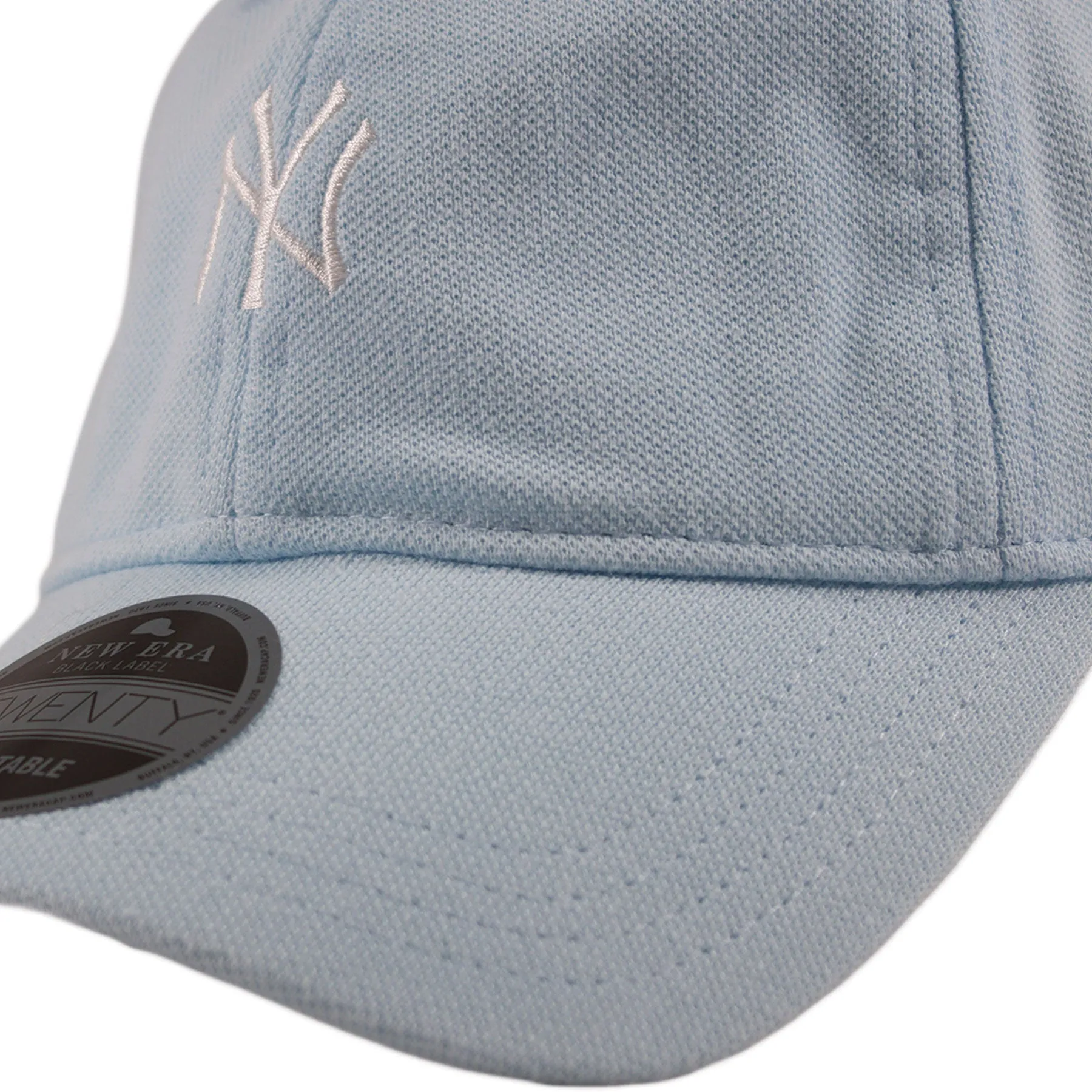 New York Yankees Black Label Micro Stitch Premium Light Blue Adjustable Dad Hat