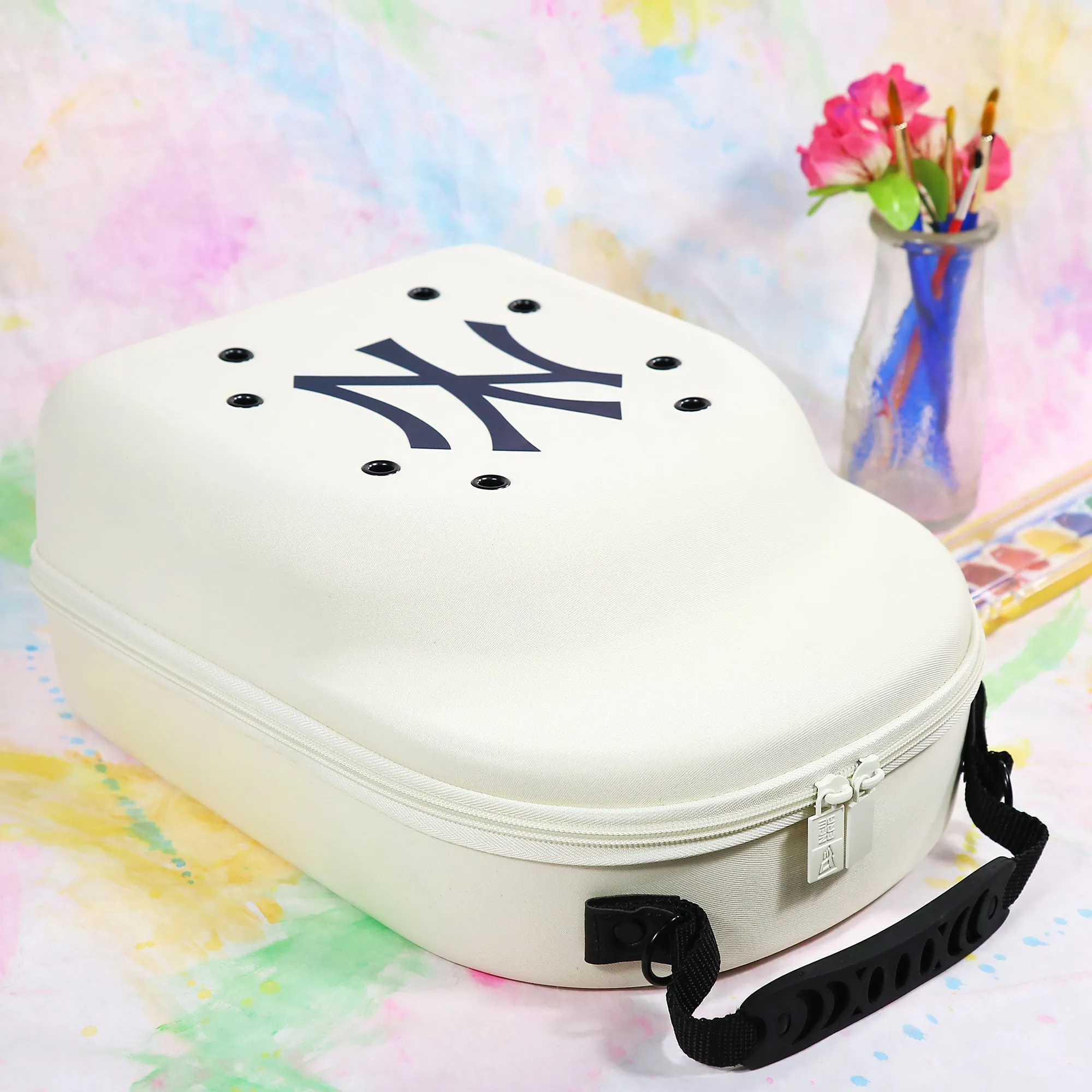 New York Yankees Spring Watercolor Floral Print Cap Carrier | White Hat Carrier