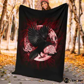 Norse Raven Fleece Blanket