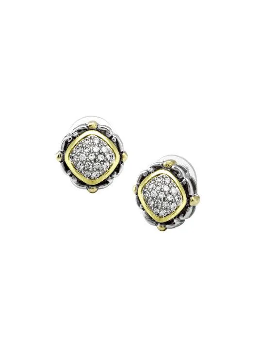 Nouveau Collection Simplicity Pave Square Earrings by John Medeiros