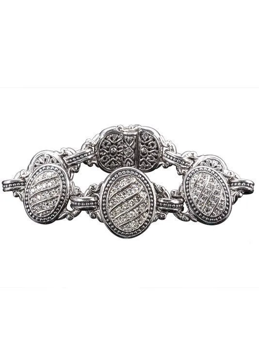 Ocean Images Sparkling Seas Large 5 Station Pave Bracelet by John Medeiros