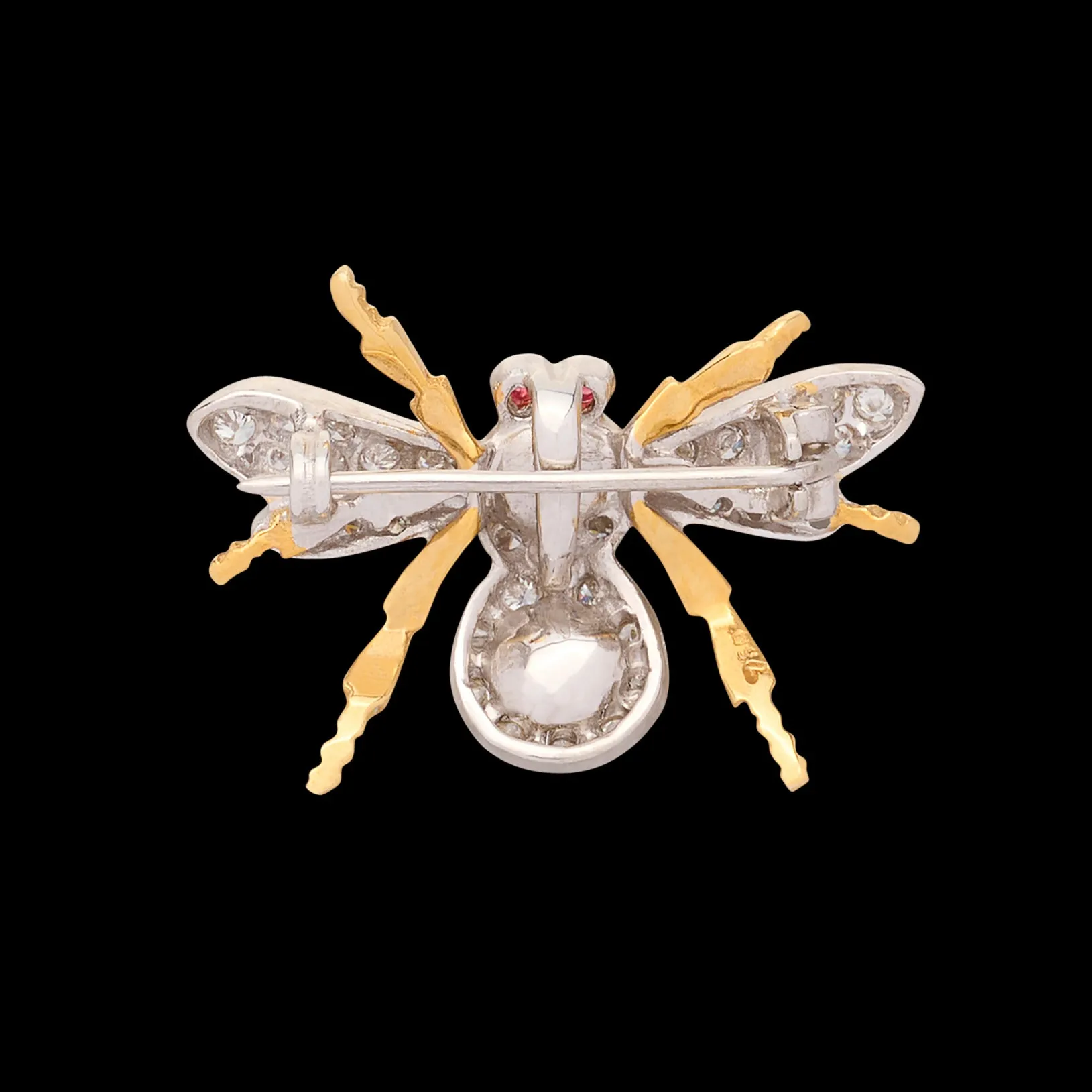 Opal, Diamond and Pink Sapphire Bug Brooch