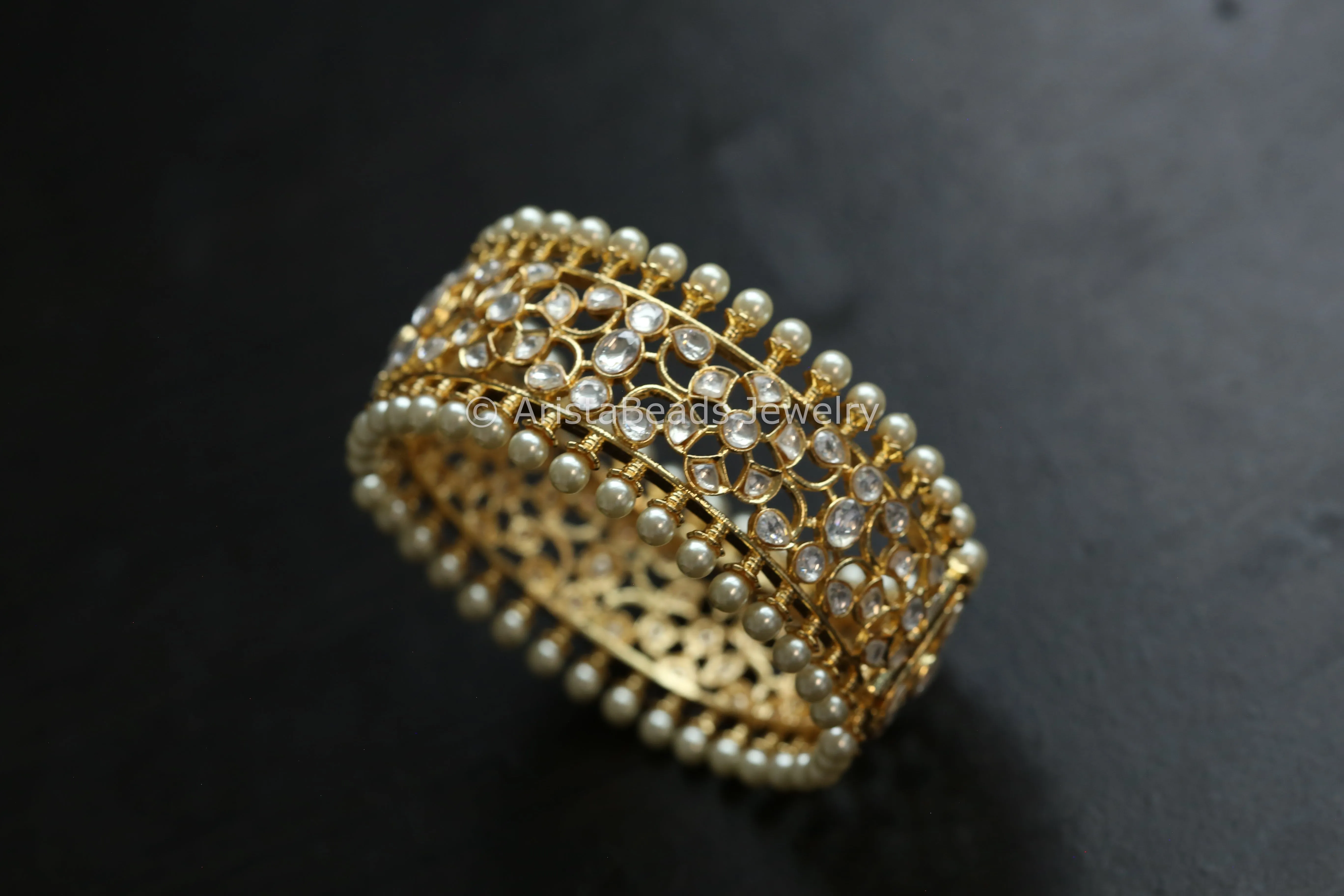 Openable Polki Kundan Bangle (2.4/2.6)