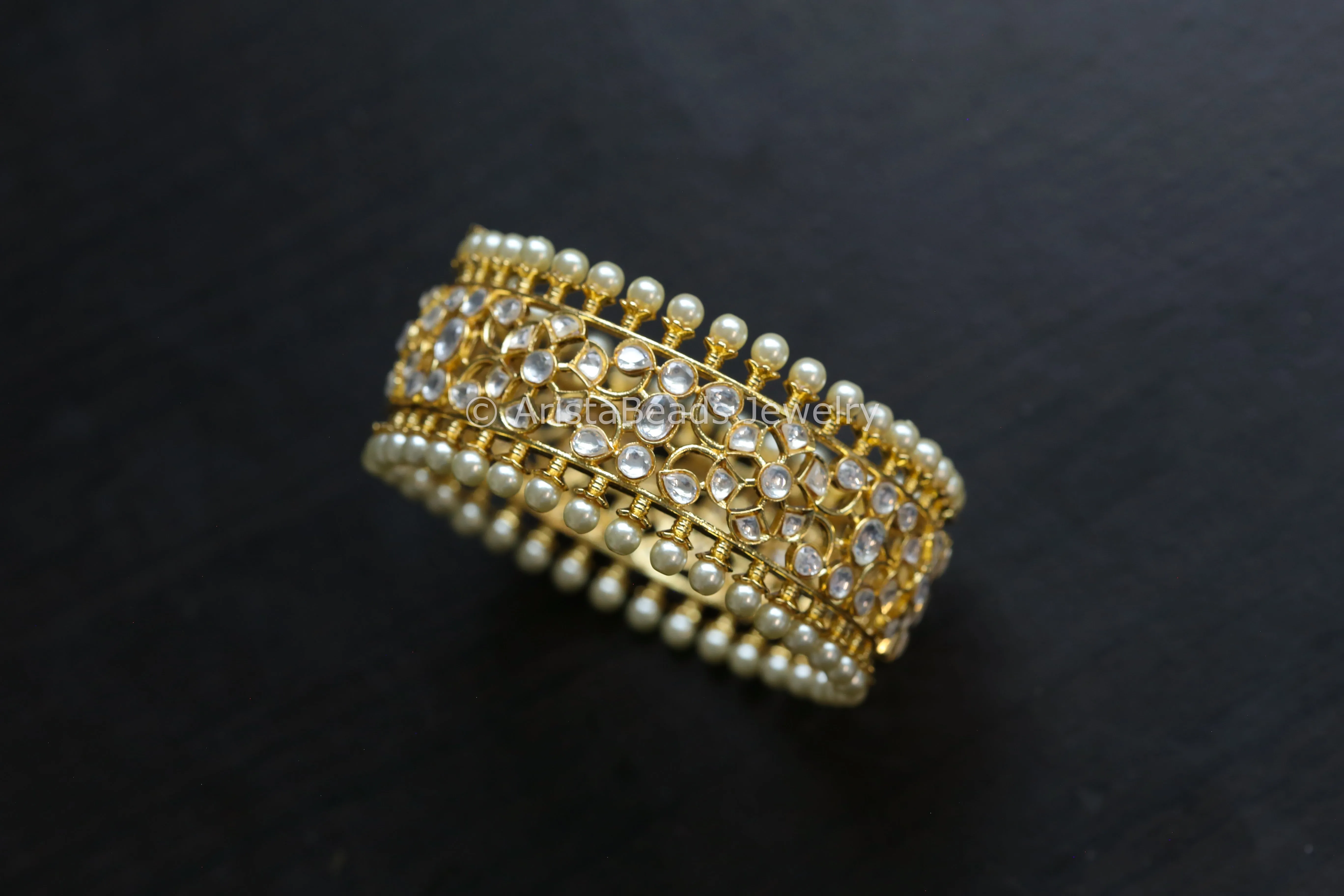 Openable Polki Kundan Bangle (2.4/2.6)