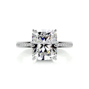 Pamela Moissanite & Diamonds Ring -Platinum