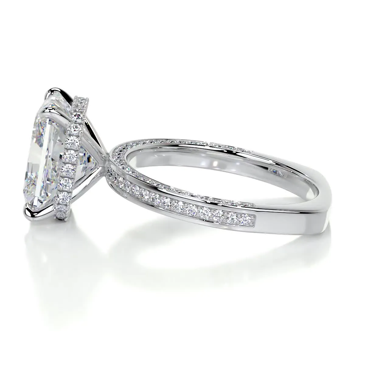 Pamela Moissanite & Diamonds Ring -Platinum