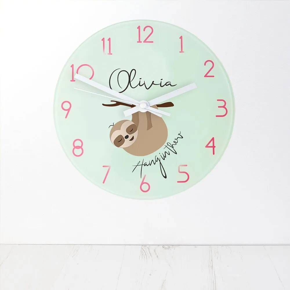 Personalised Hang In There Wall Clock