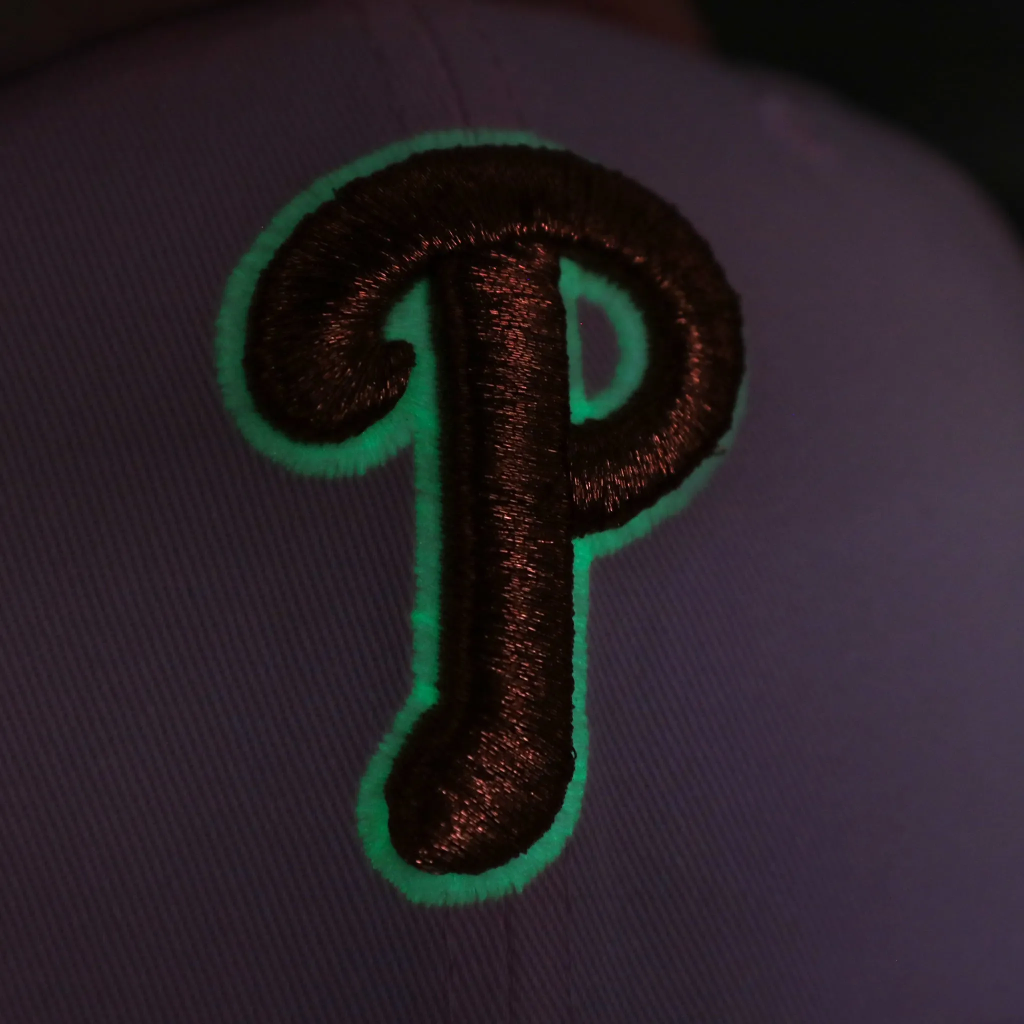 Philadelphia Phillies Glow In The Dark 1996 All Star Game il napoletano Sky Blue Bottom Side Patch 59Fifty Fitted Cap