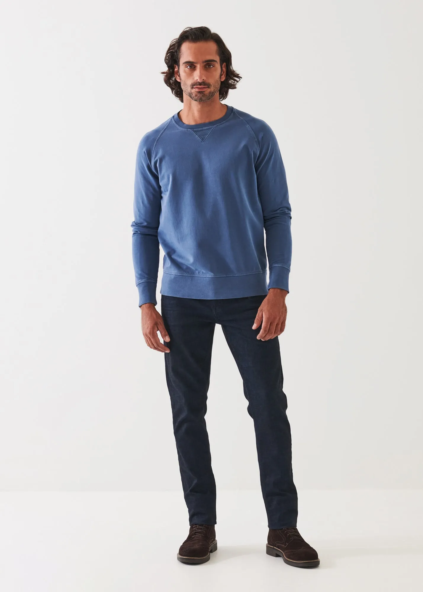 PIMA STRETCH FLEECE CREWNECK