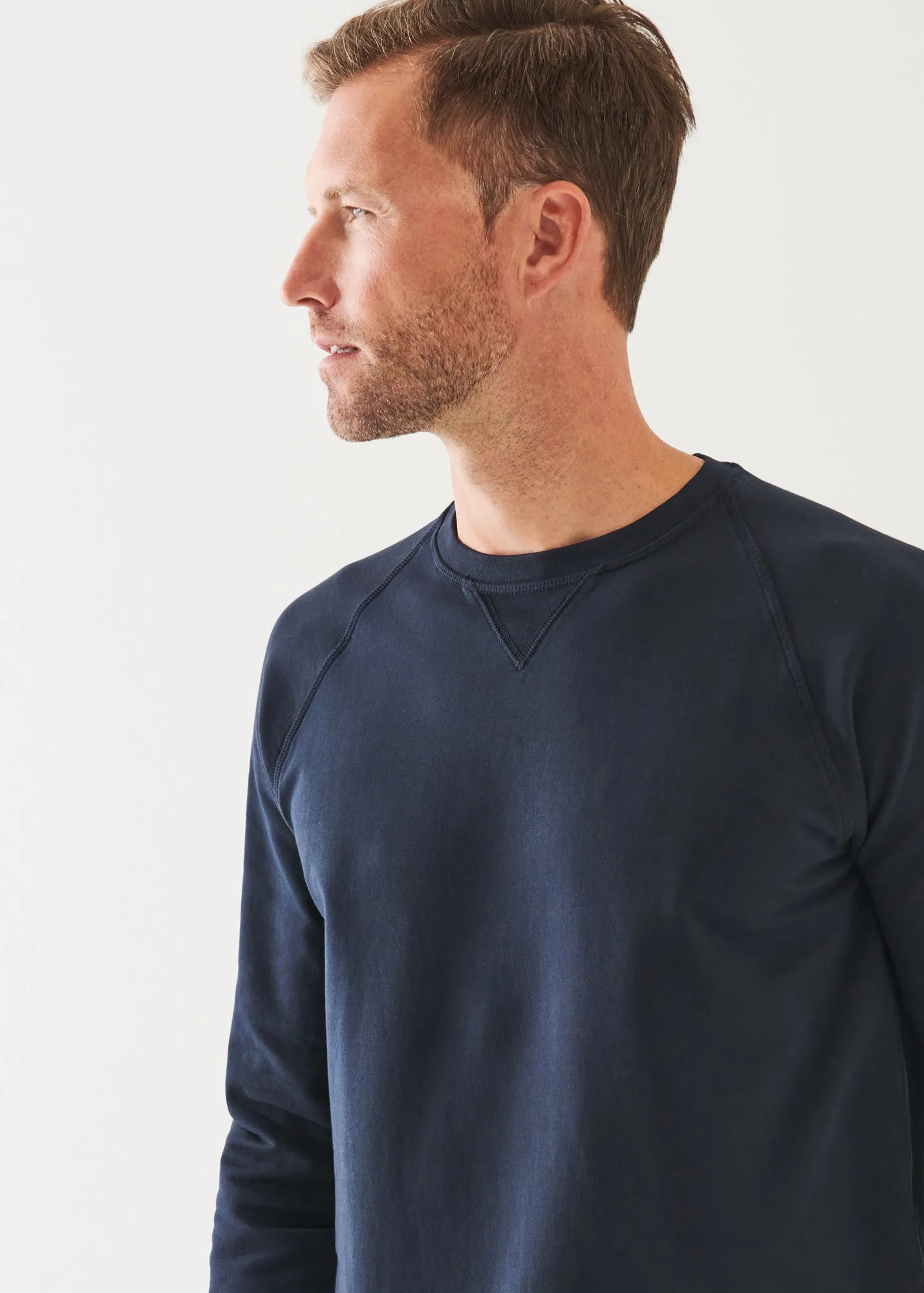 PIMA STRETCH FLEECE CREWNECK