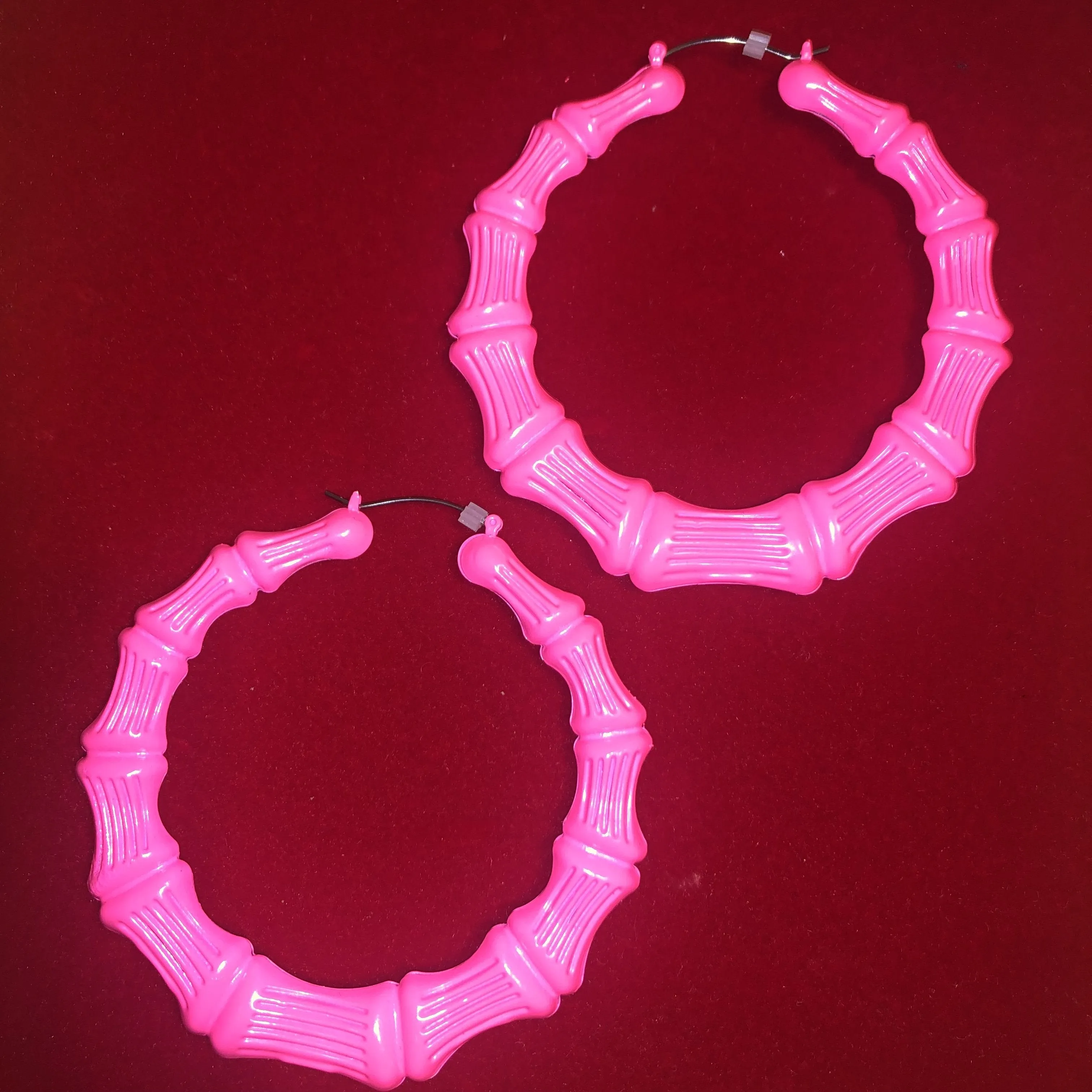 Pink Bamboo Earring