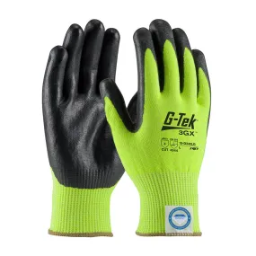 PIP Box of 72 Pair A4 Cut Level G-TEK 3GX Seamless Knit Hi Vis Lime Green Work Gloves 19-D340LG