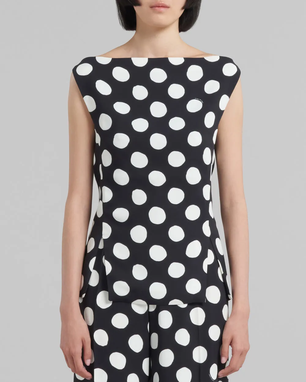 Polka Dot Sleeveless Top