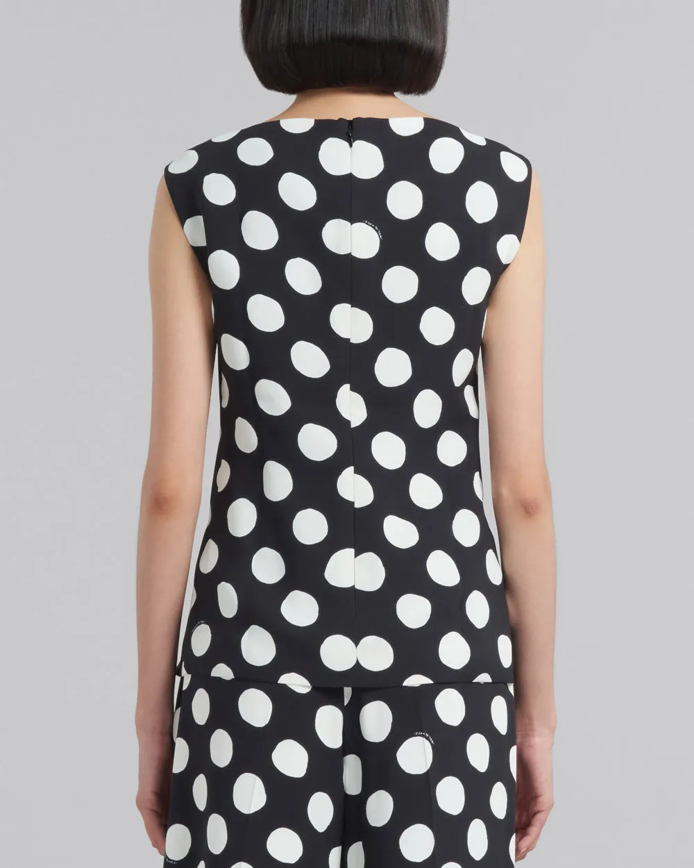 Polka Dot Sleeveless Top