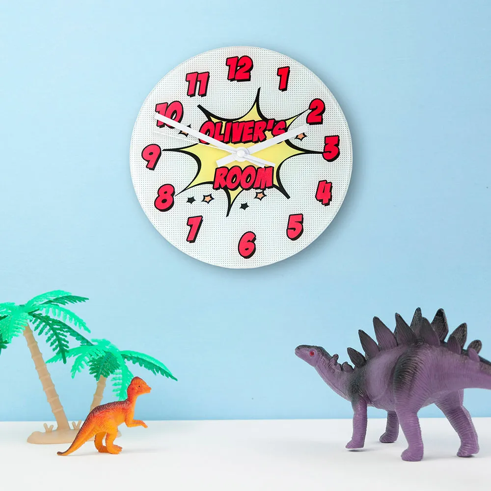 Pow! Personalised Comic Wall Clock