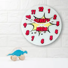 Pow! Personalised Comic Wall Clock