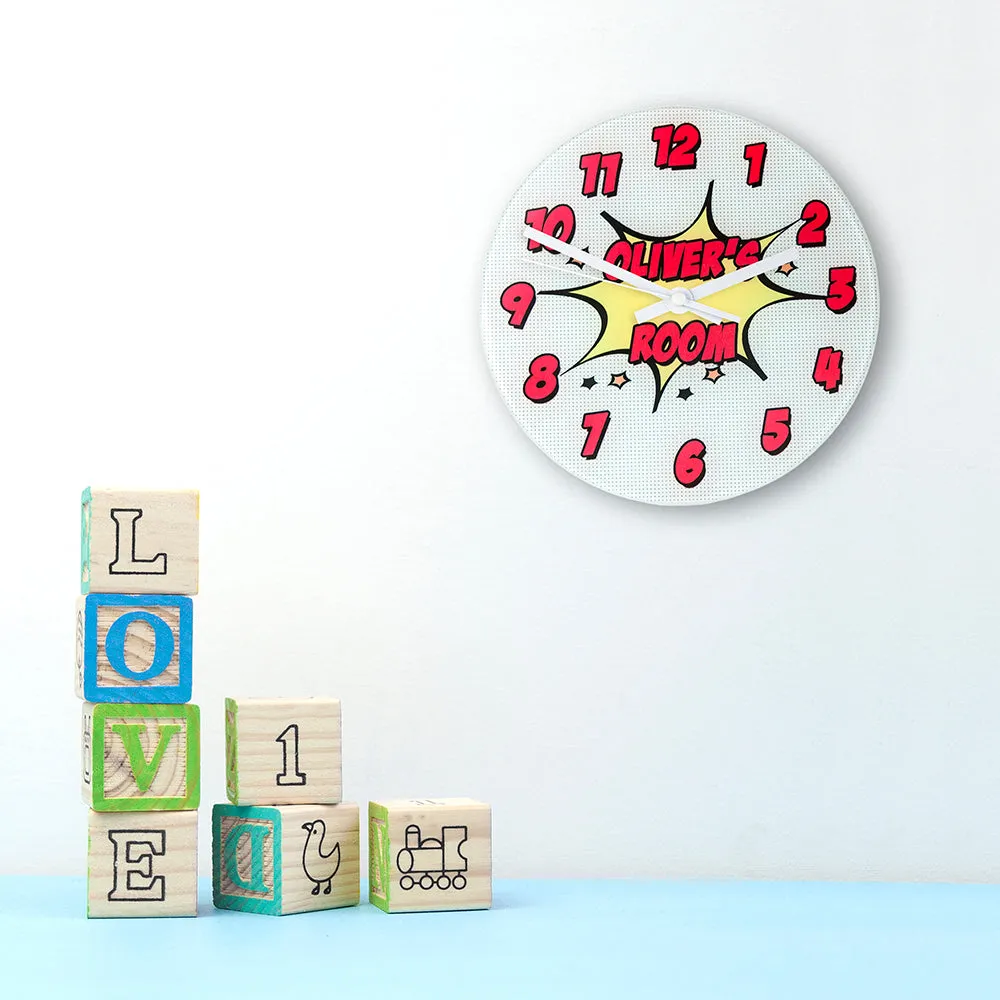 Pow! Personalised Comic Wall Clock