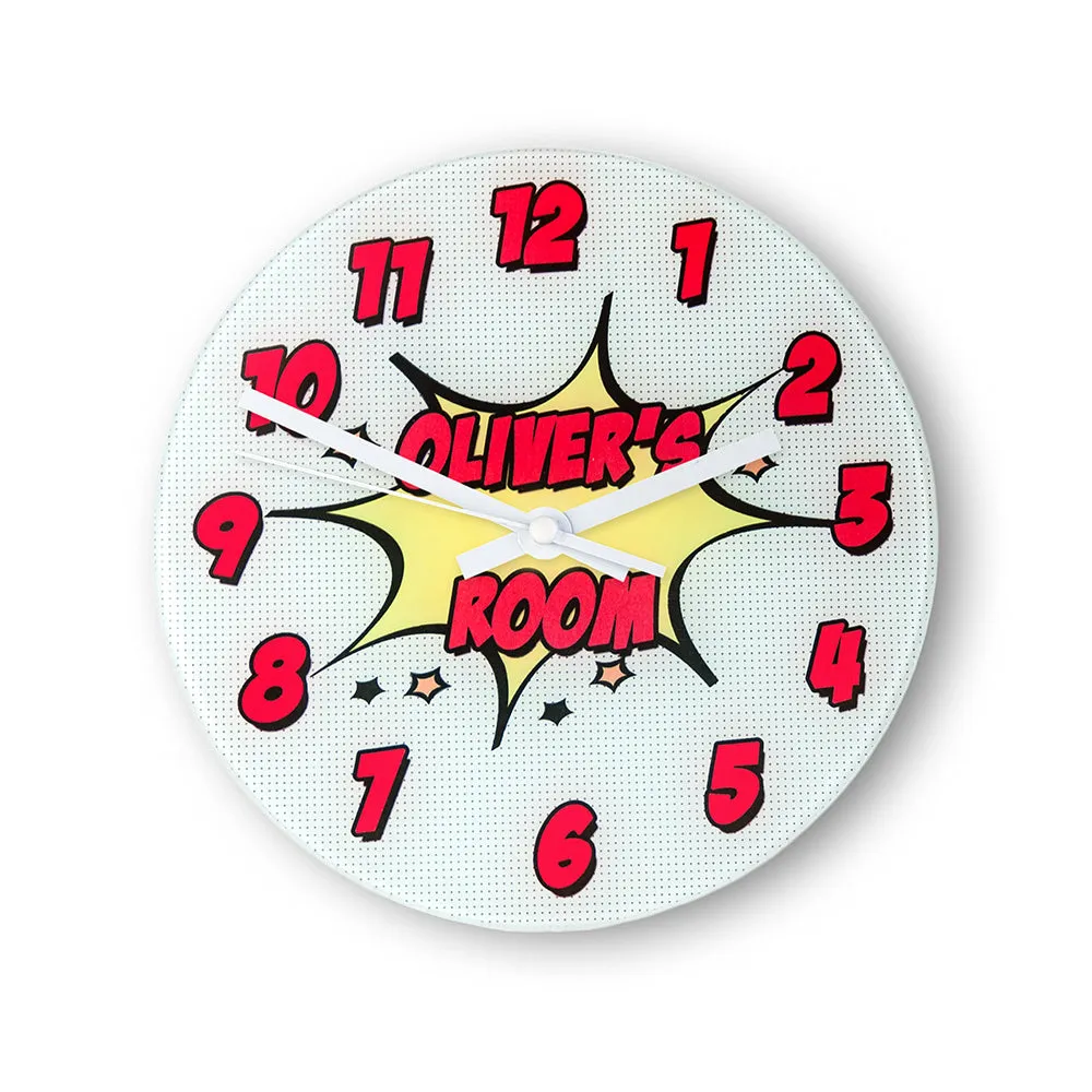 Pow! Personalised Comic Wall Clock