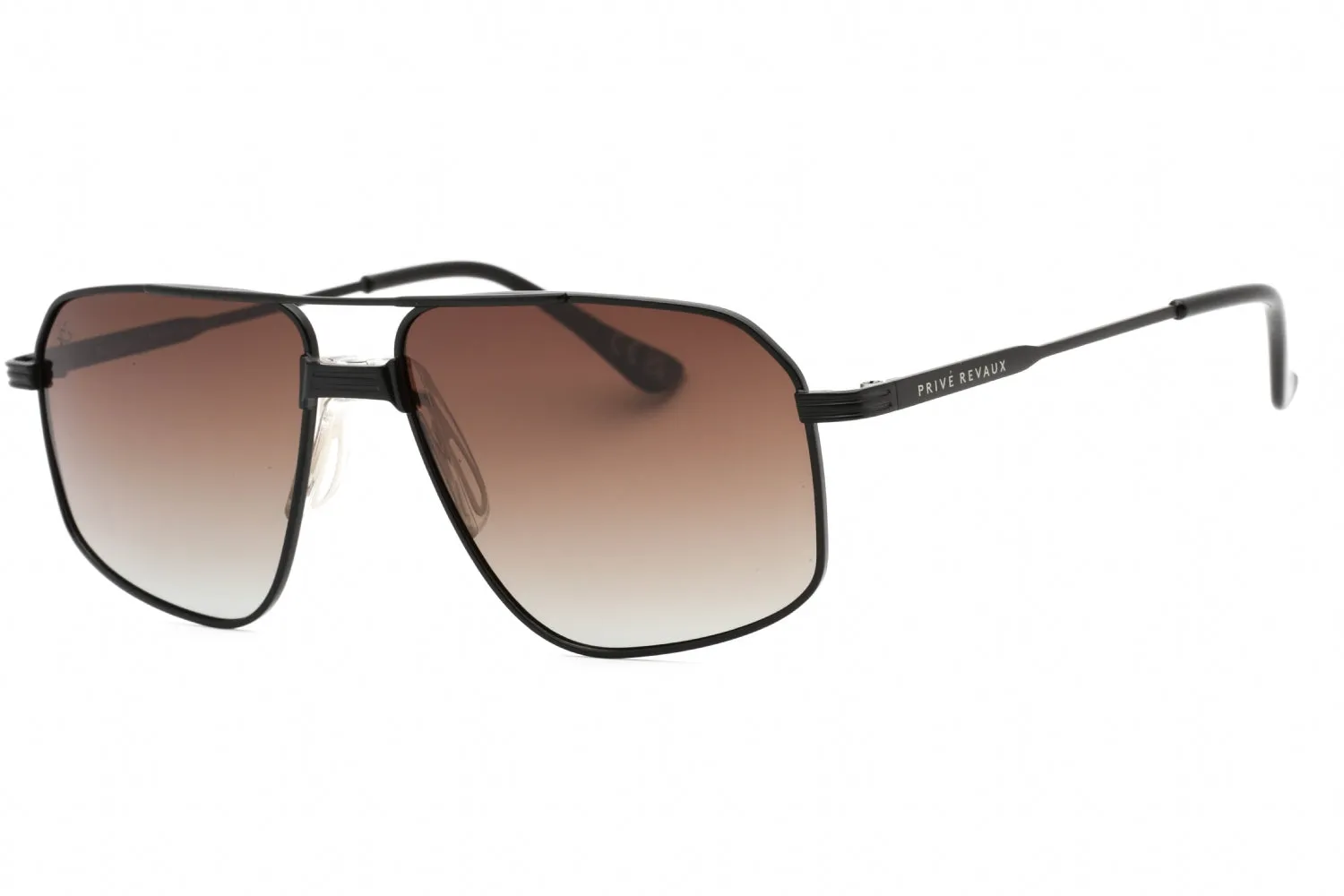 Prive Revaux Rico Sunglasses Caviar Black/Brown gradient