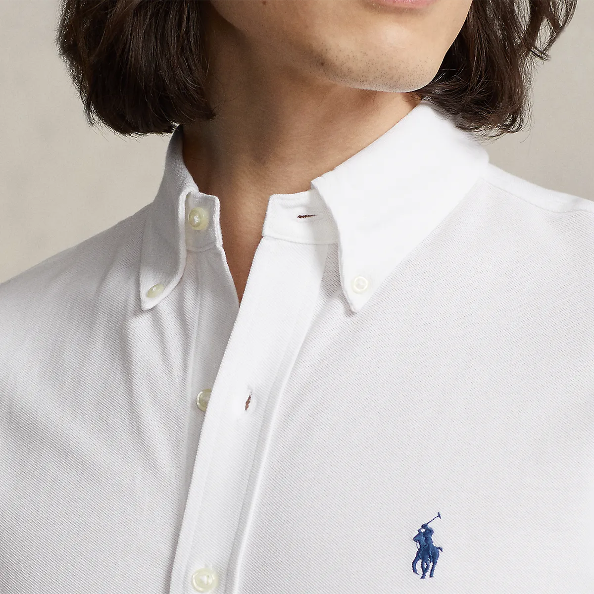 Ralph Lauren - Featherweight Mesh SS Shirt in White