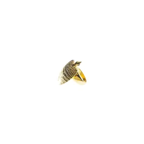 Resting Eagle Ring | Gold Plate