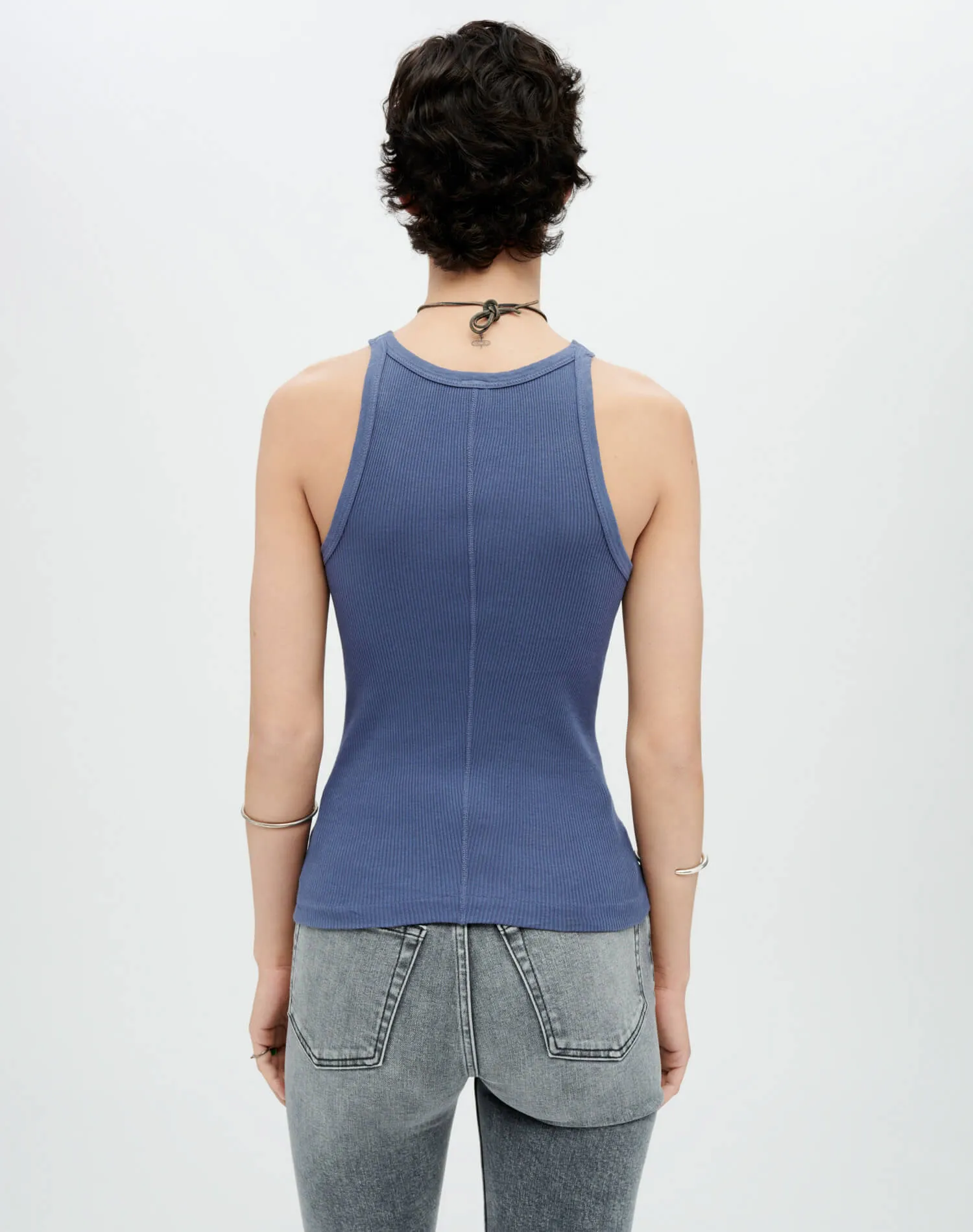 Ribbed Tank -  Faded Blue