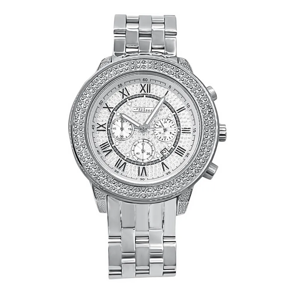 Roman Chrono Dial .25 Carat Diamond Hip Hop Watch JoJino