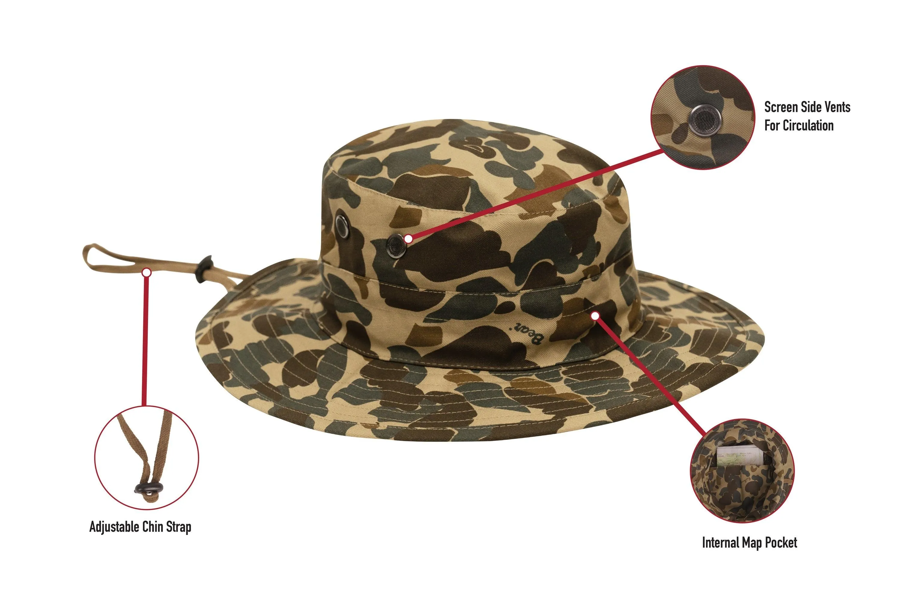 Rothco X Bear Archery Fred Bear Camo Adjustable Boonie Hat