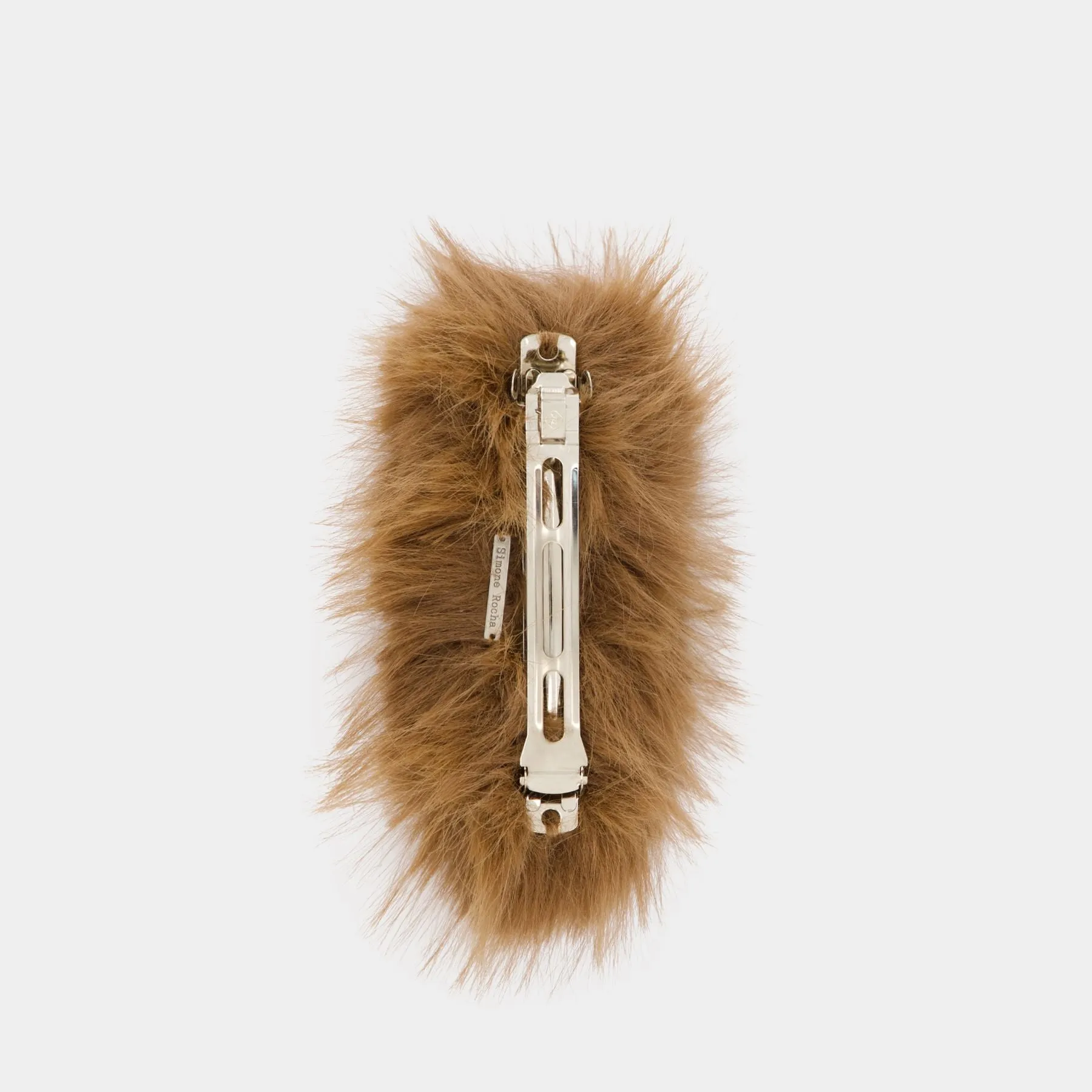 Simone Rocha  Hairslide Hair Clip - Simone Rocha - Fake Fur - Brown