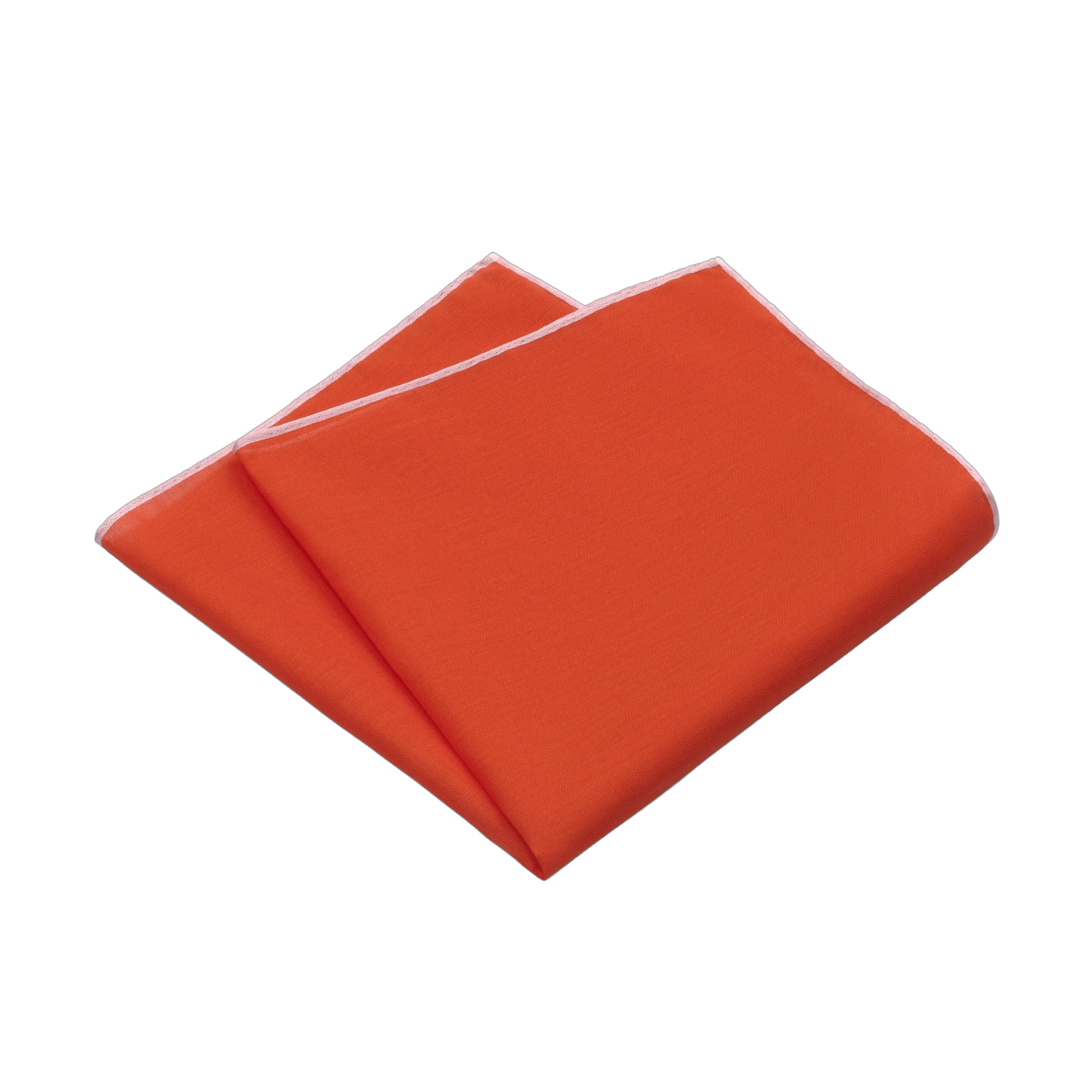  Simonnot Godard Cotton Pocket Square in Orange