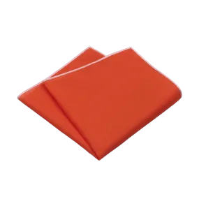  Simonnot Godard Cotton Pocket Square in Orange