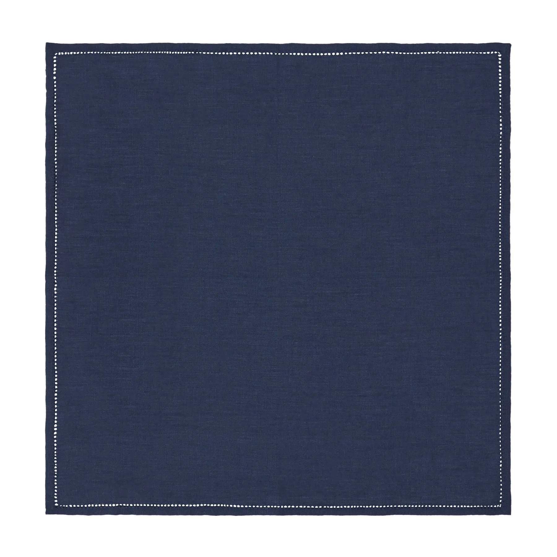  Simonnot Godard Linen Pocket Square in Dark Blue