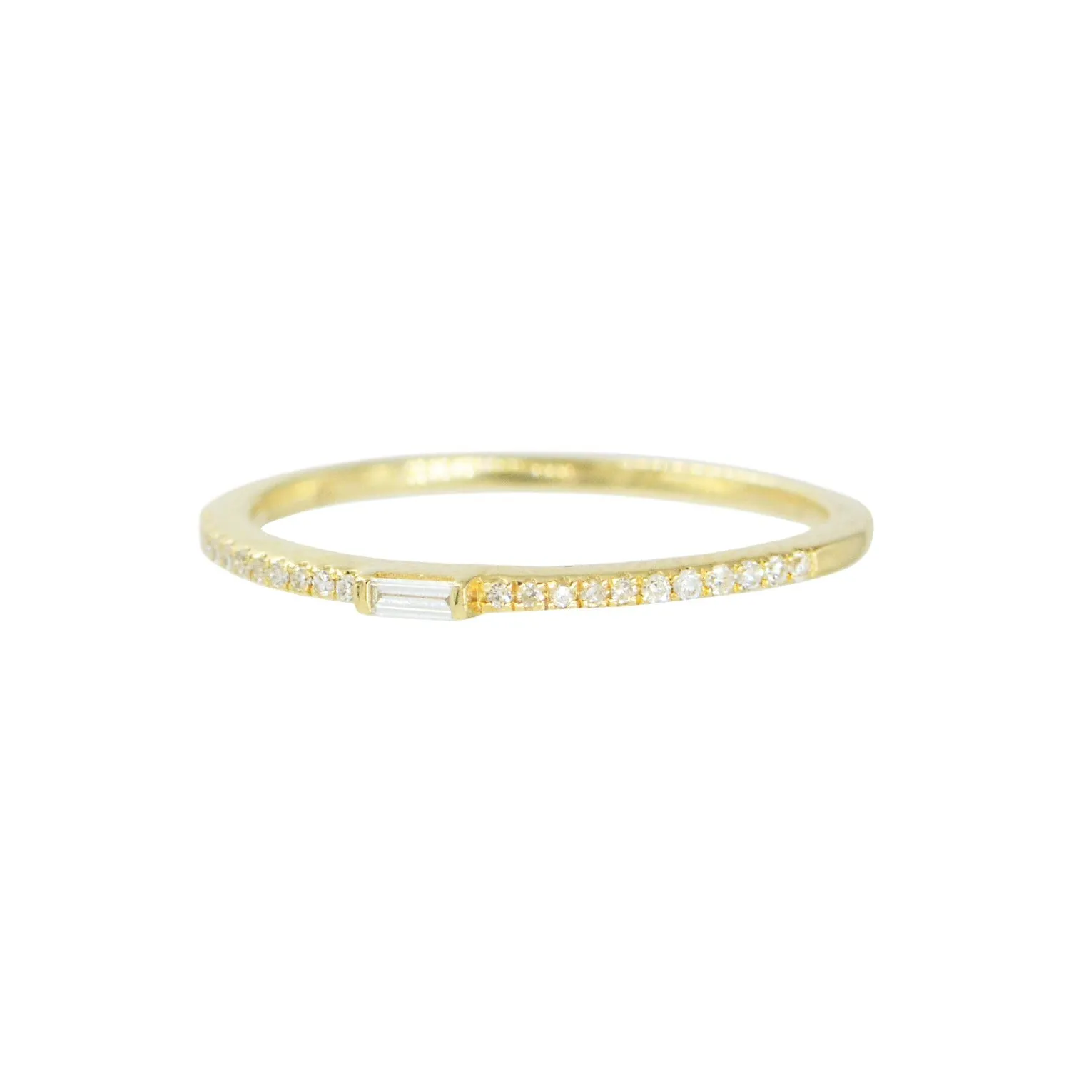 Single Baguette Diamond Stacking Ring