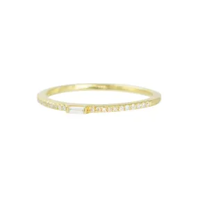 Single Baguette Diamond Stacking Ring