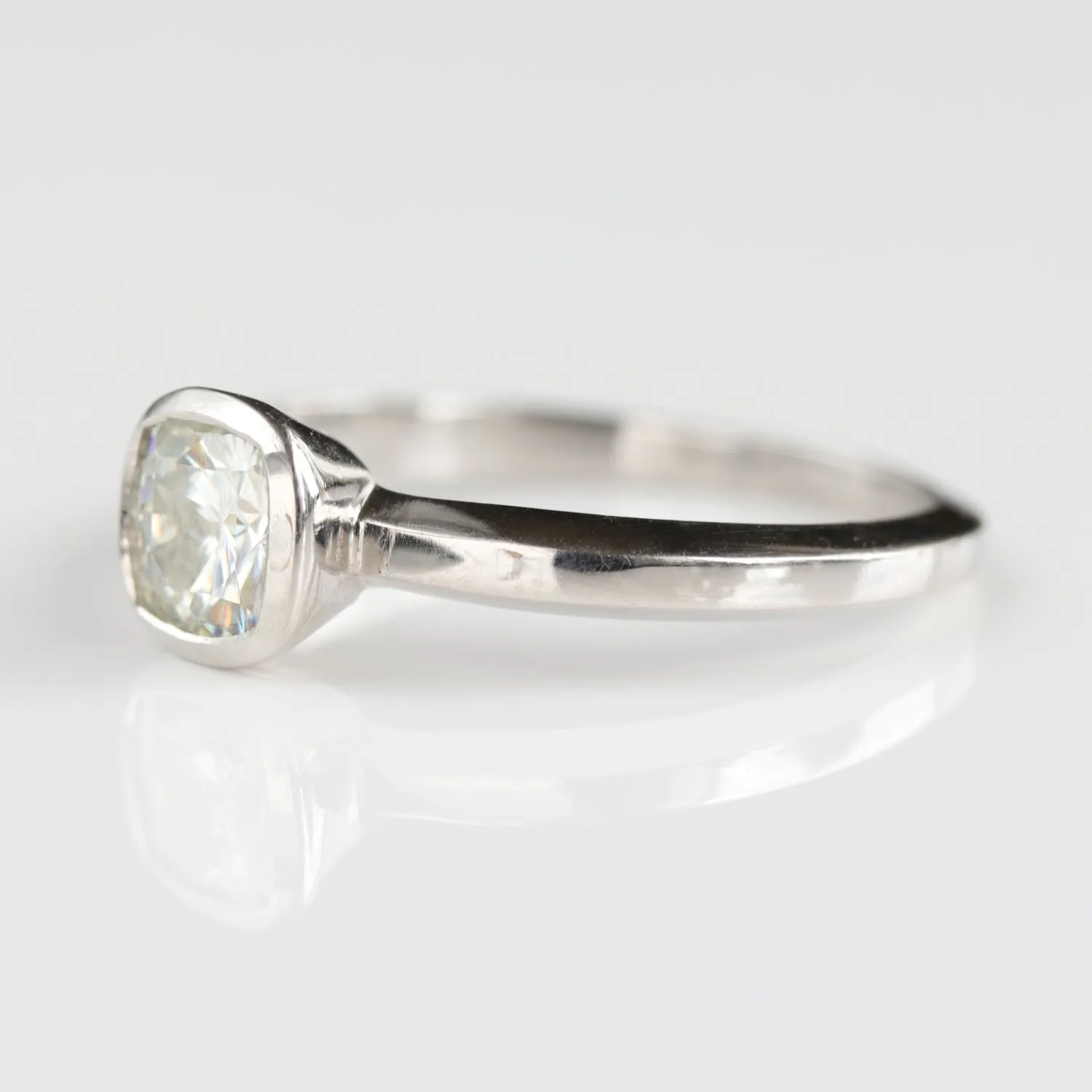 Size 5.25 - 5mm Deco Cushion Cut Engagement Ring