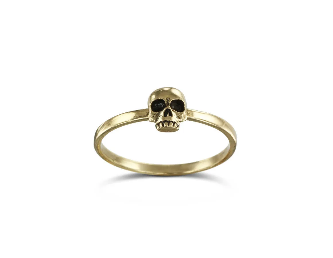 Skull Stacking Ring - Bronze