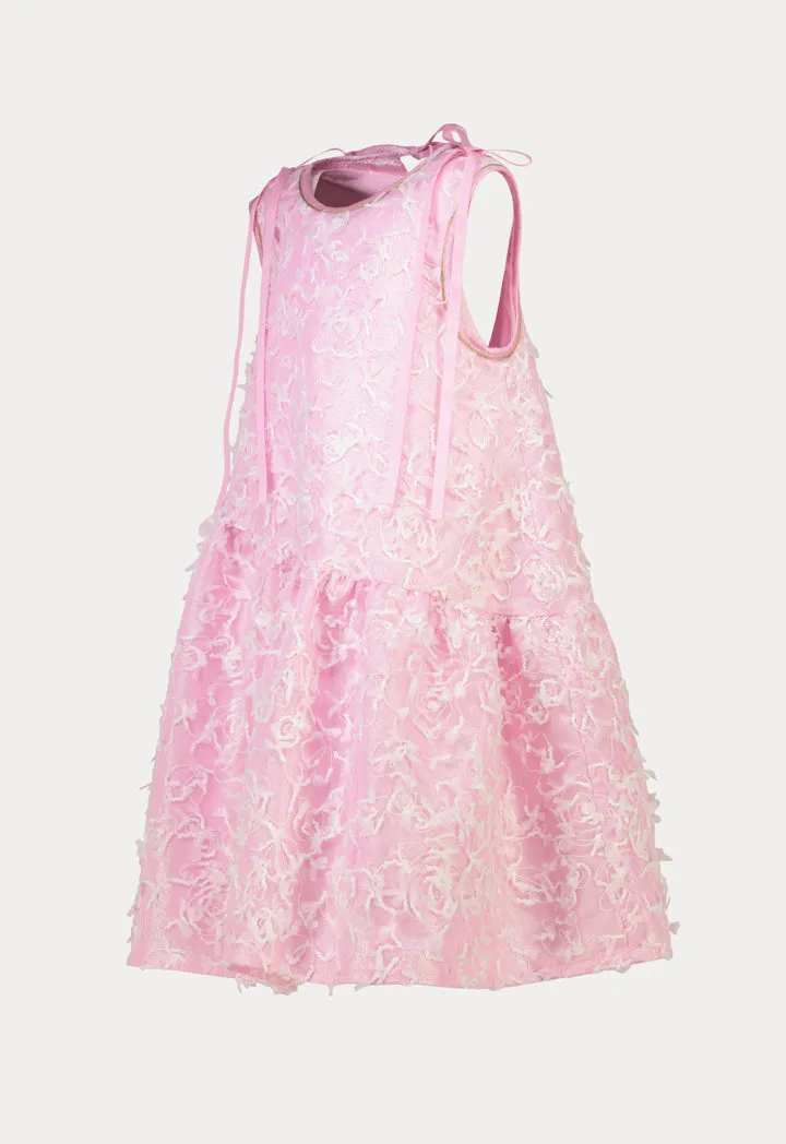 Sleeveless Lurex Tulle Embellish Girls Dress