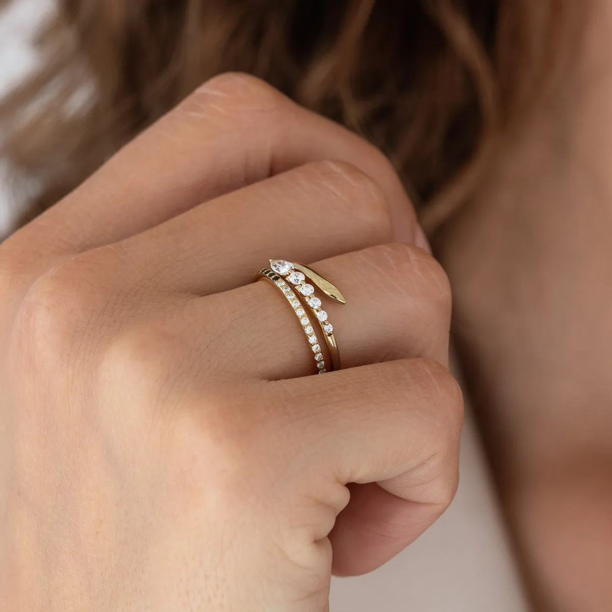 Soaring Diamonds Wrap Ring