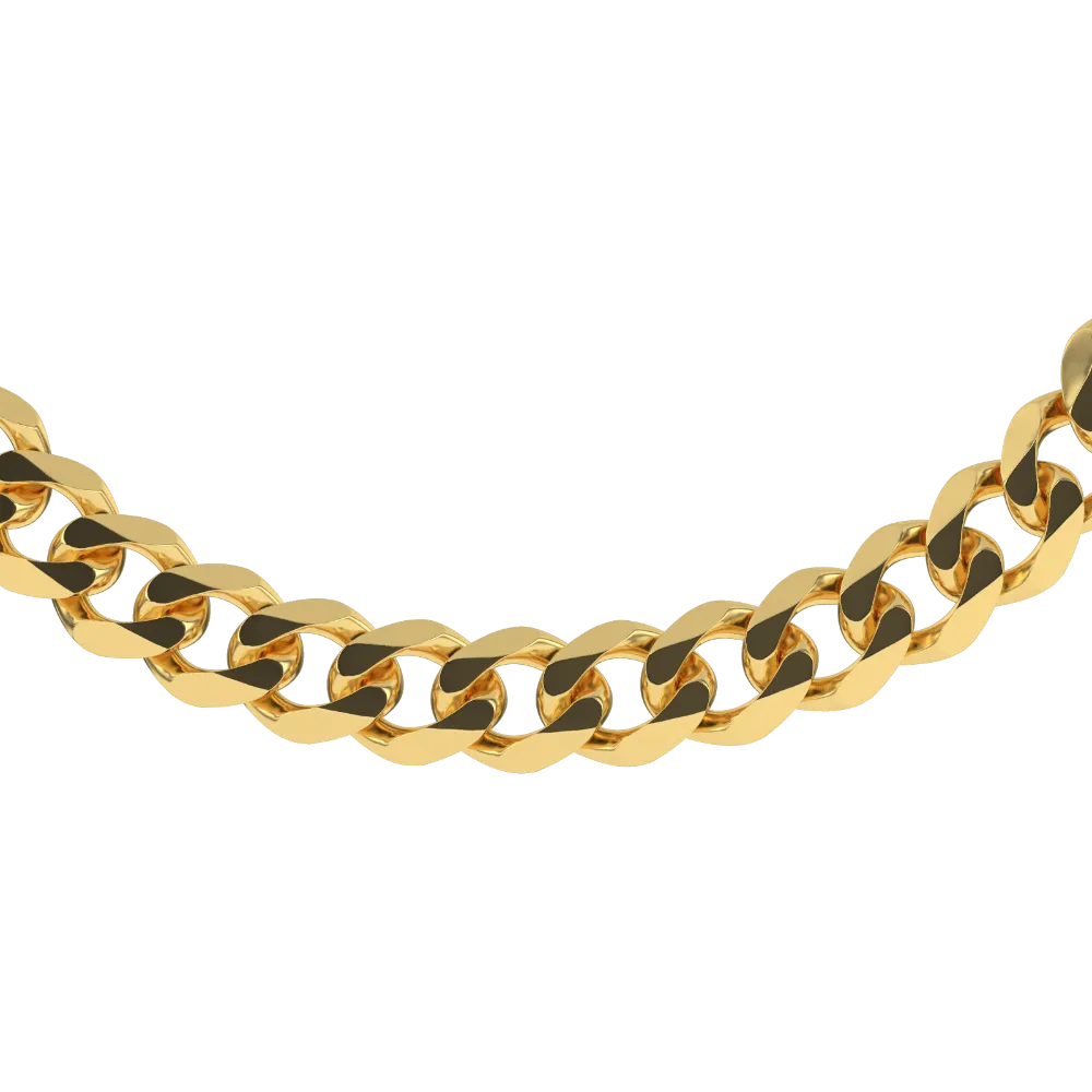 Solid Gold Curb Cuban Bracelet