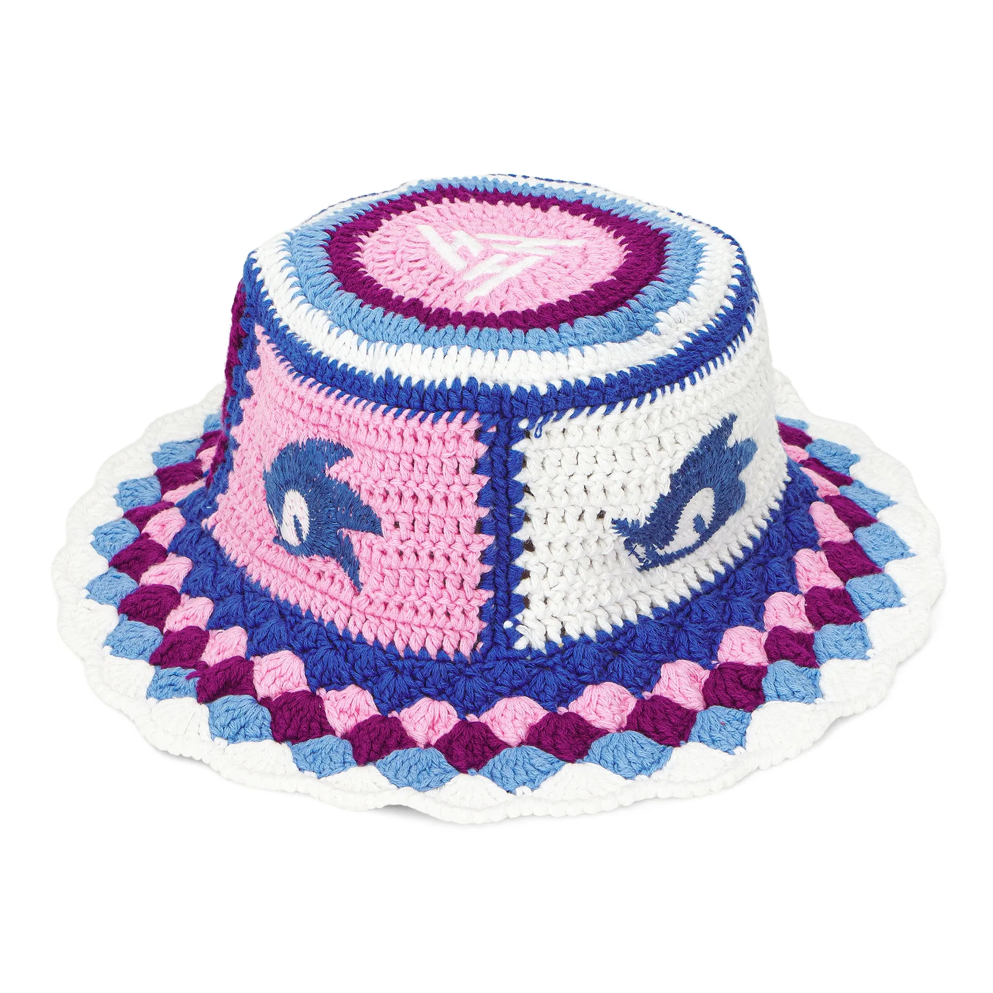 SONIC BLUR CROCHET BUCKET HAT (PURPLE/BLUE)